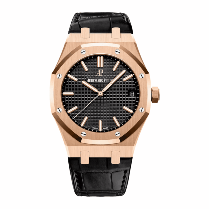 Audemars Piguet Royal Oak Rose Gold Leather Replica - Image 1