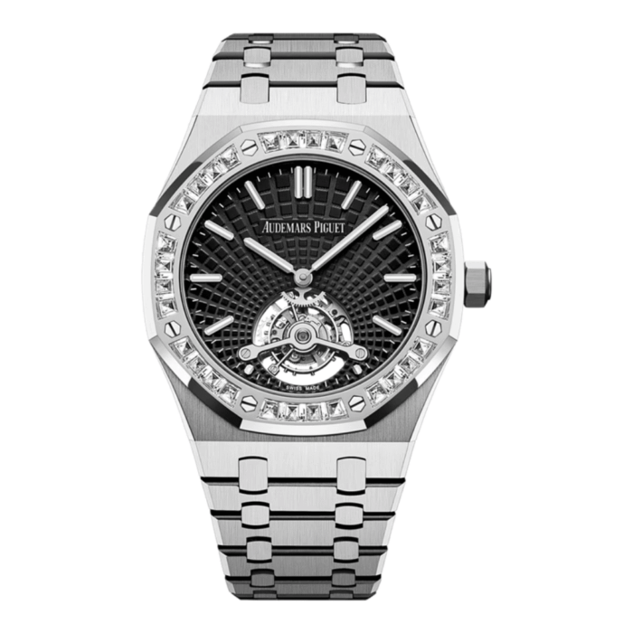 Audemars Piguet Royal Oak Tourbillon Black Dial Diamond Replica - Image 1