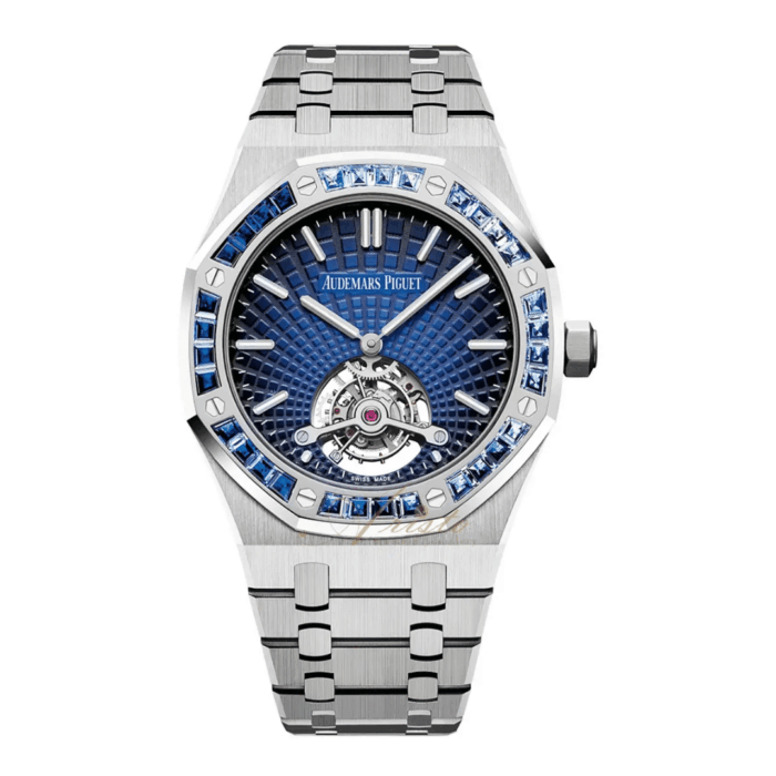 Audemars Piguet Royal Oak Tourbillon Blue Dial Diamond Replica - Image 1