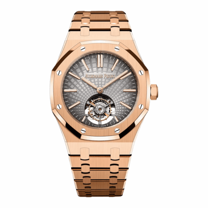 Audemars Piguet Royal Oak Tourbillon Rose Gold Grey Dial Replica - Image 1
