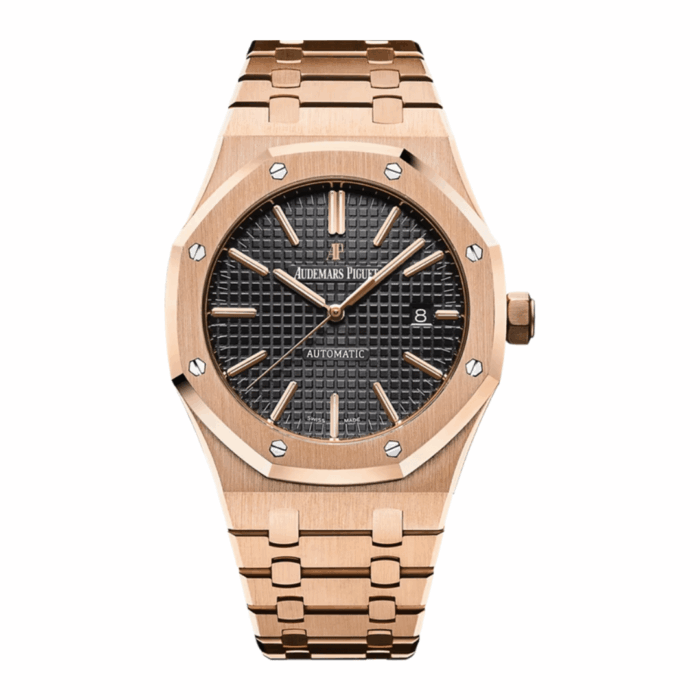 Audemars Piguet Royal Rose Gold Black Dial Replica - Image 1