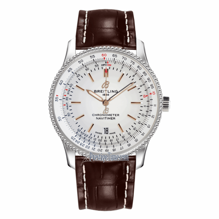 Breitling Navitimer White Dial Leather Replica - Image 1