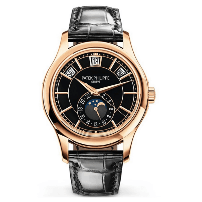Patek Philippe Complications 5205 Rose Gold Black Dial Replica - Image 1