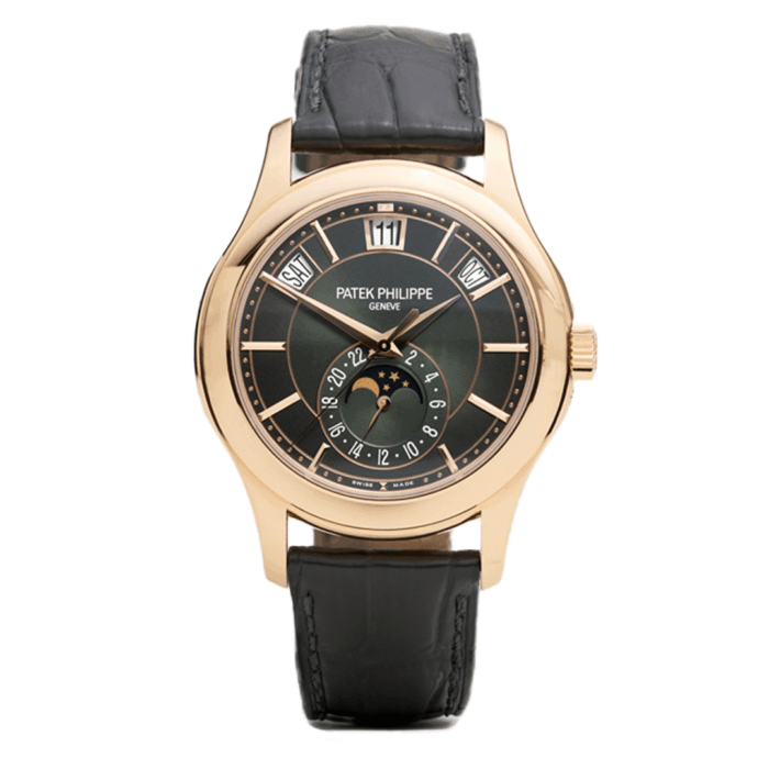 Patek Philippe Complications 5205 Rose Gold Green Dial Replica - Image 1