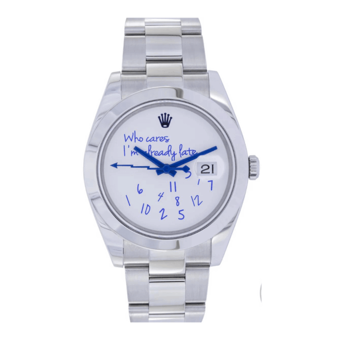 Rolex Datejust ���Who Cares I���m Already Late��� Replica - Image 1