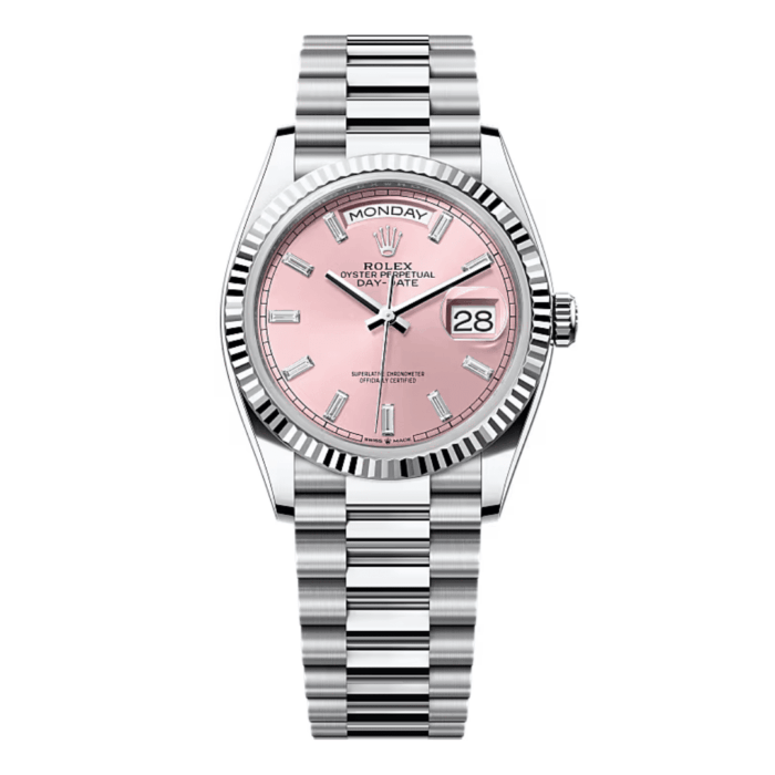 Rolex Day-Date 36 Pink Diamond Dial Replica - Image 1