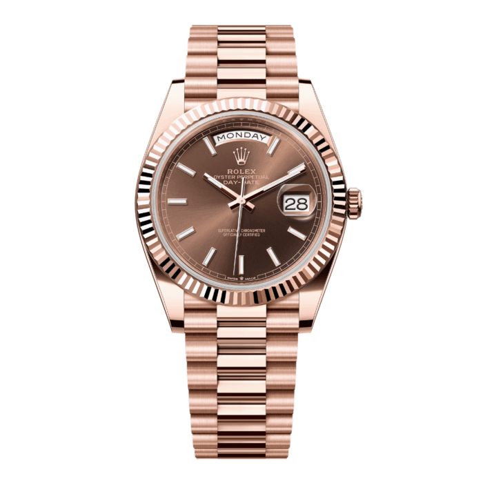 Rolex Day-Date Everose Gold Brown Dial Replica - Image 1